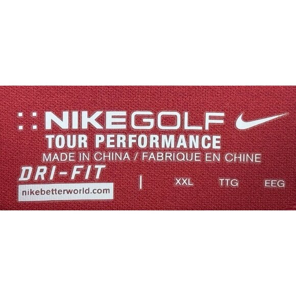 NIKE Golf Disney Parks Mickey Mouse Performance Polo Shirt Red Embroidered  XXL - Picture 7 of 10
